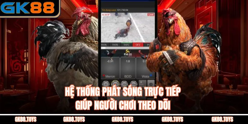 Hệ thống phát sóng trực tiếp giúp người chơi theo dõi 